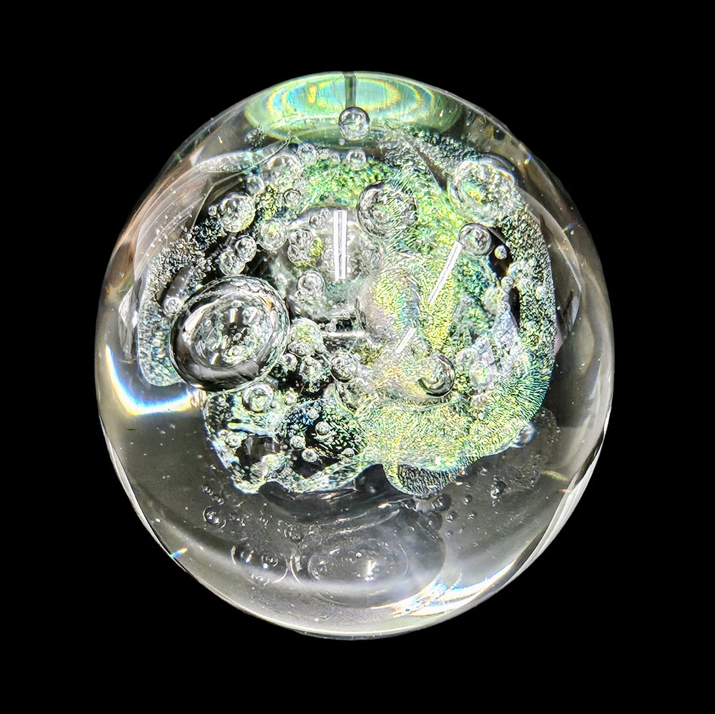 Robert Eickholt Dichroic Bubble Paperweight Vintage - Signed and Dated 1999