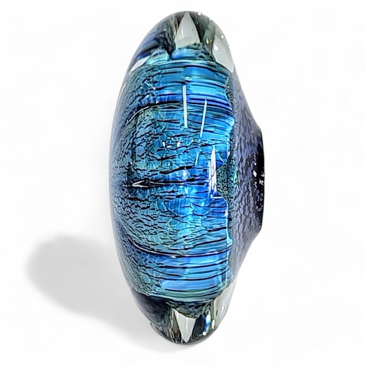 Robert Eickholt Cased Dichroic Glass Sea Anemone Paperweight - Signed 1995