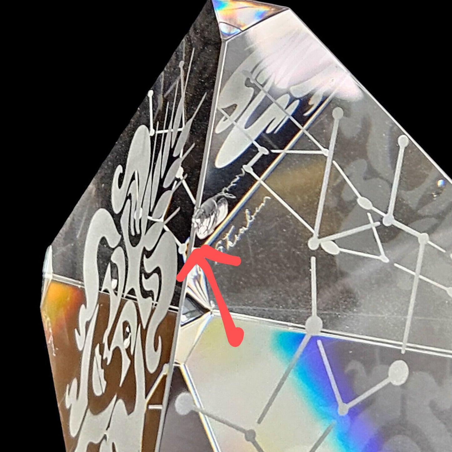 Steuben Glass Pyramid Paperweights Set of 3 | Astrology Zodiac | Prism