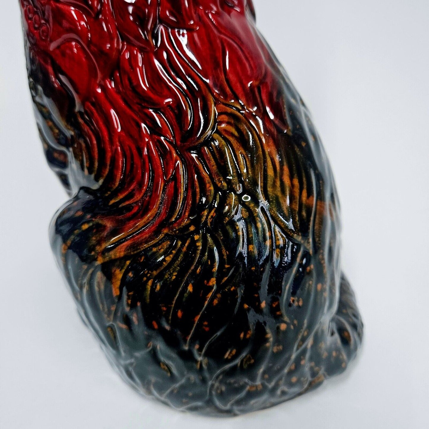 Royal Doulton Flambé Cat | Vintage Large Cat Figurine