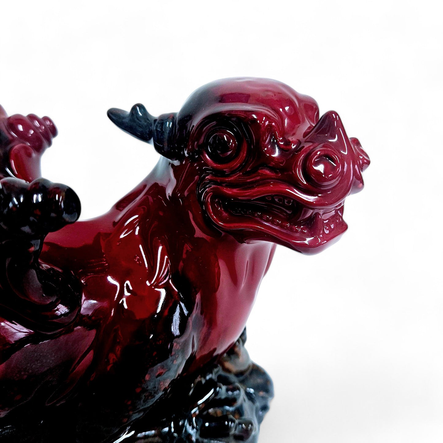 Royal Doulton Flambé Dragon | Vintage Large Red Dragon Figurine