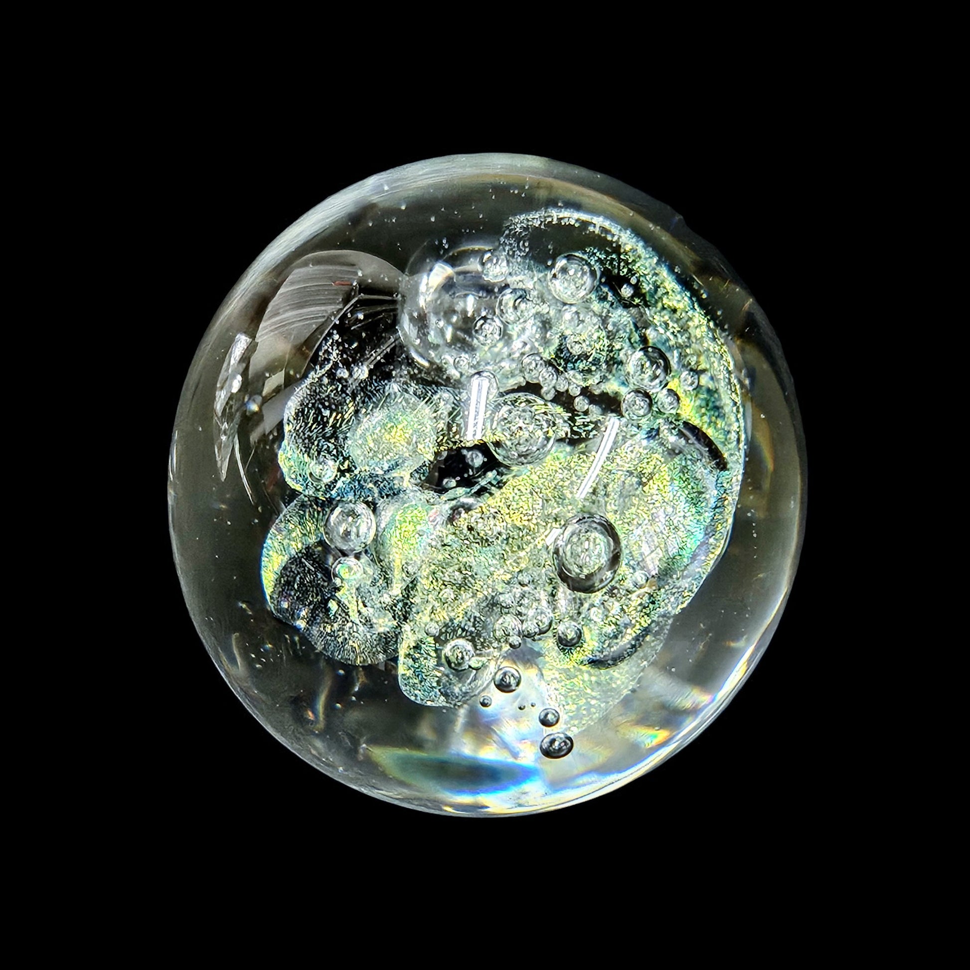 Robert Eickholt Dichroic Bubble Paperweight Vintage - Signed and Dated 1999