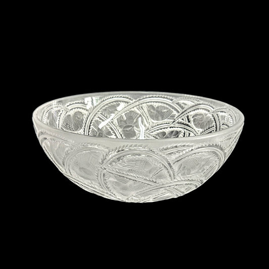 Lalique Crystal Pinsons Finches Bowl | Pre 1978 | Signed Lalique France