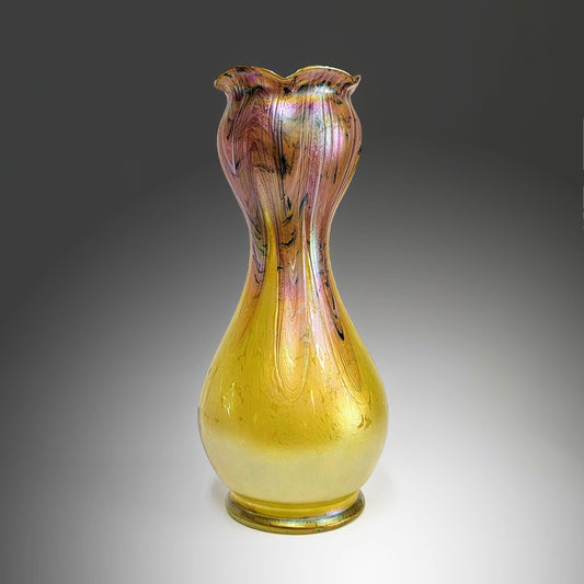 Antique Josef Rindskopf Art Nouveau Vase | Circa 1890 | Bohemian Iridescent