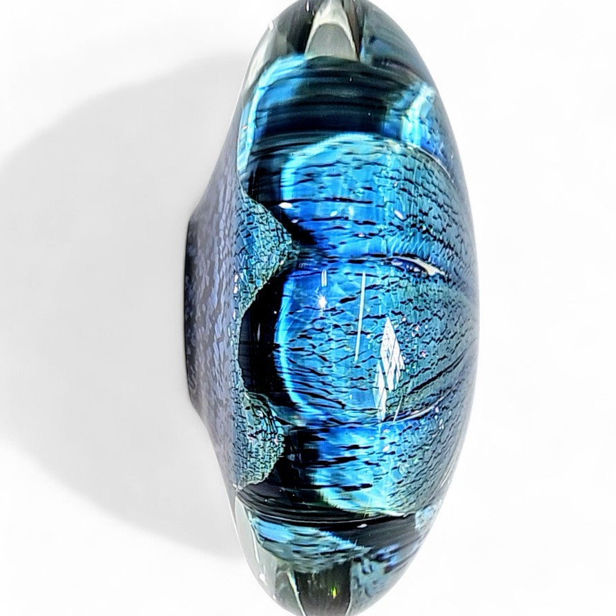 Robert Eickholt Cased Dichroic Glass Sea Anemone Paperweight - Signed 1995