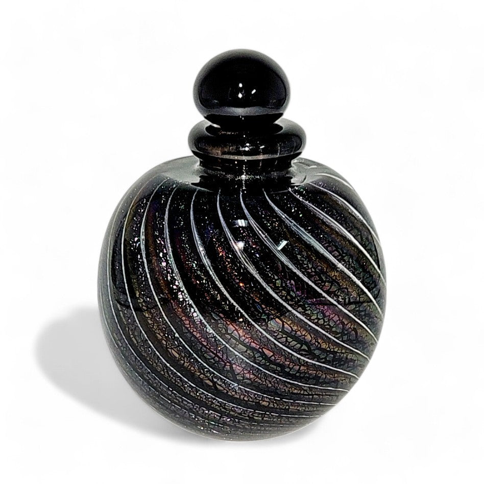 Robert Eickholt Cased Dichroic Glass Perfume Bottle Signed 1986