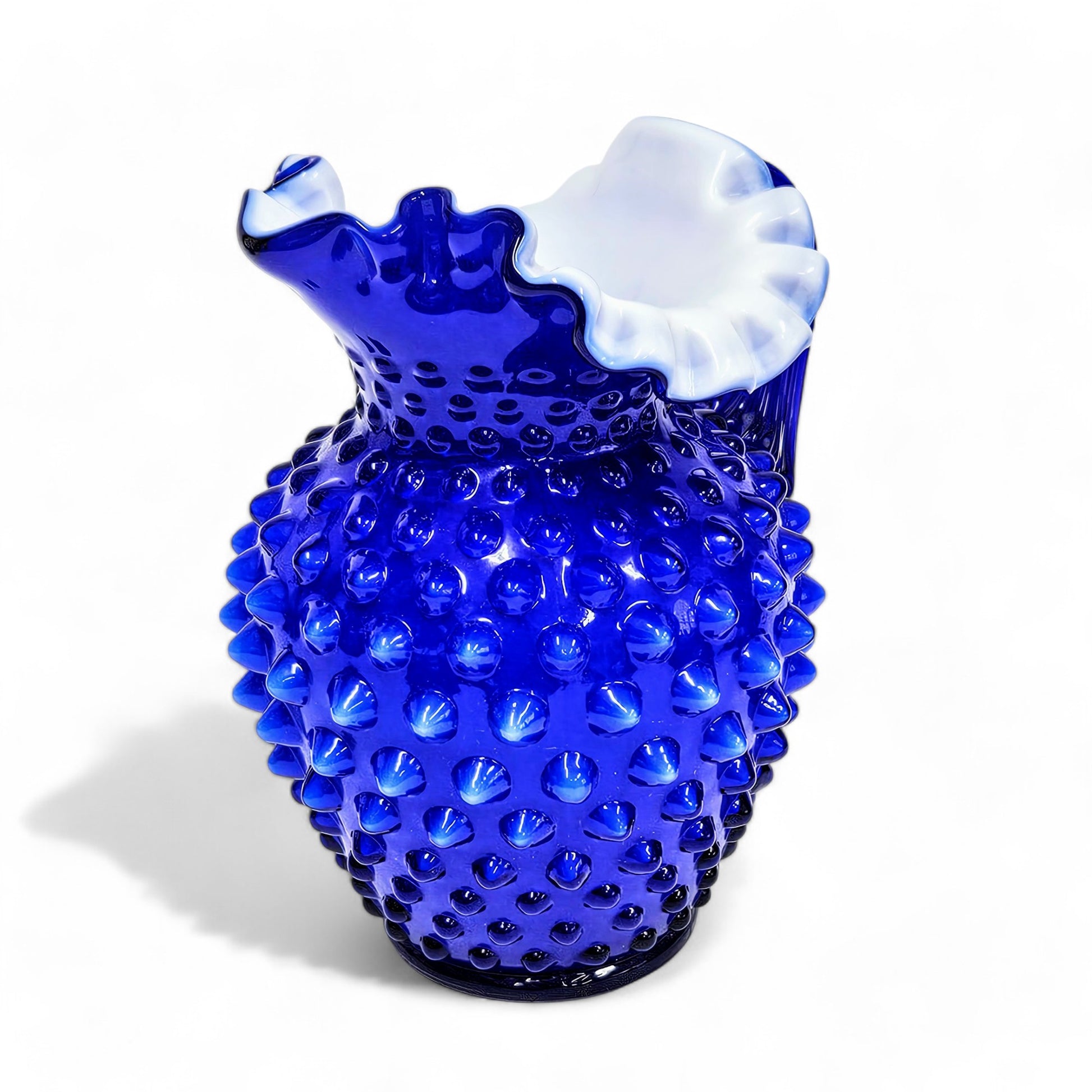 Fenton Cobalt Blue Hobnail Pitcher Limited Edition