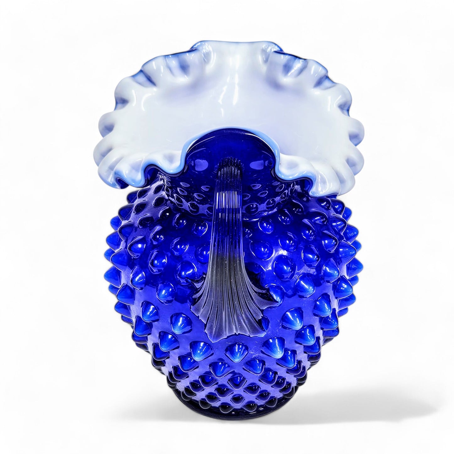 Fenton Cobalt Blue Hobnail Pitcher & 6 Cups Limited Edition Doris Lechler Series