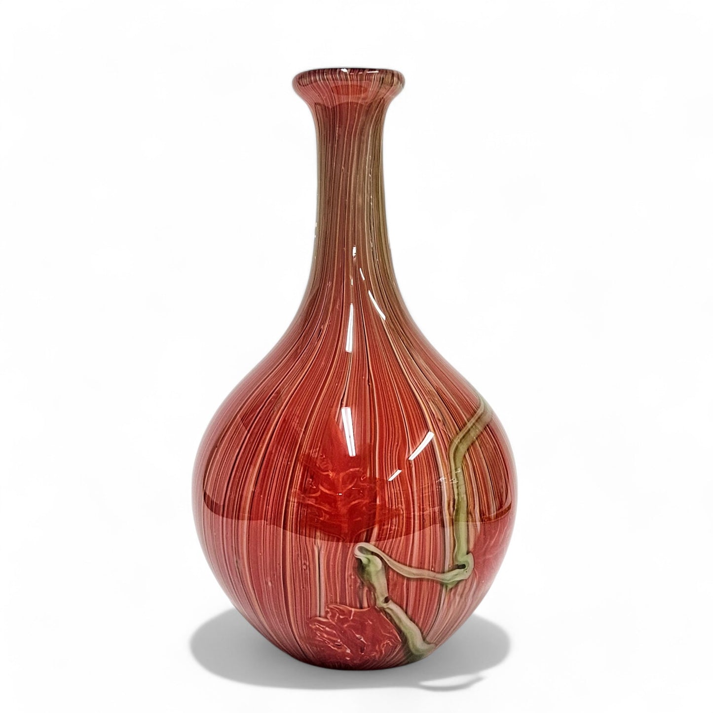 Murano Filigrana Millefiori Art Glass Vase | Blown Glass Art Centerpiece 13 Inch