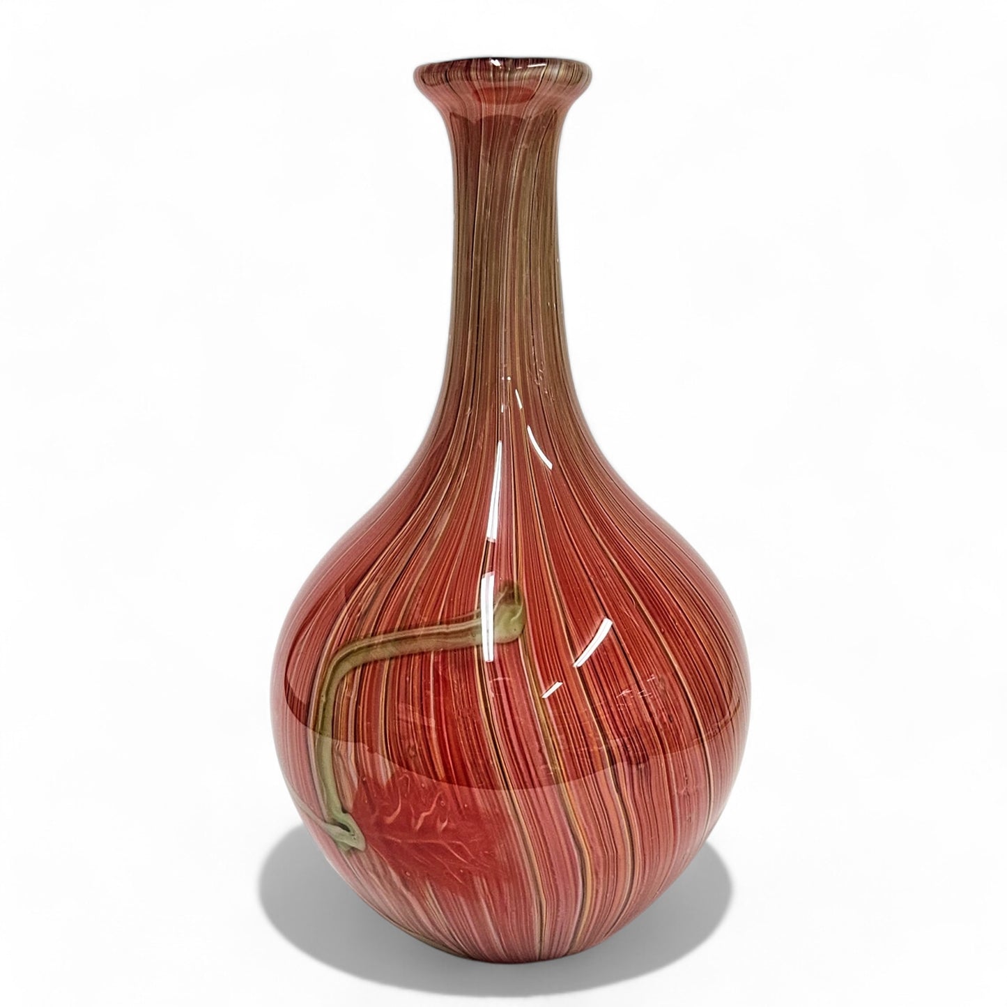 Murano Filigrana Millefiori Art Glass Vase | Blown Glass Art Centerpiece 13 Inch