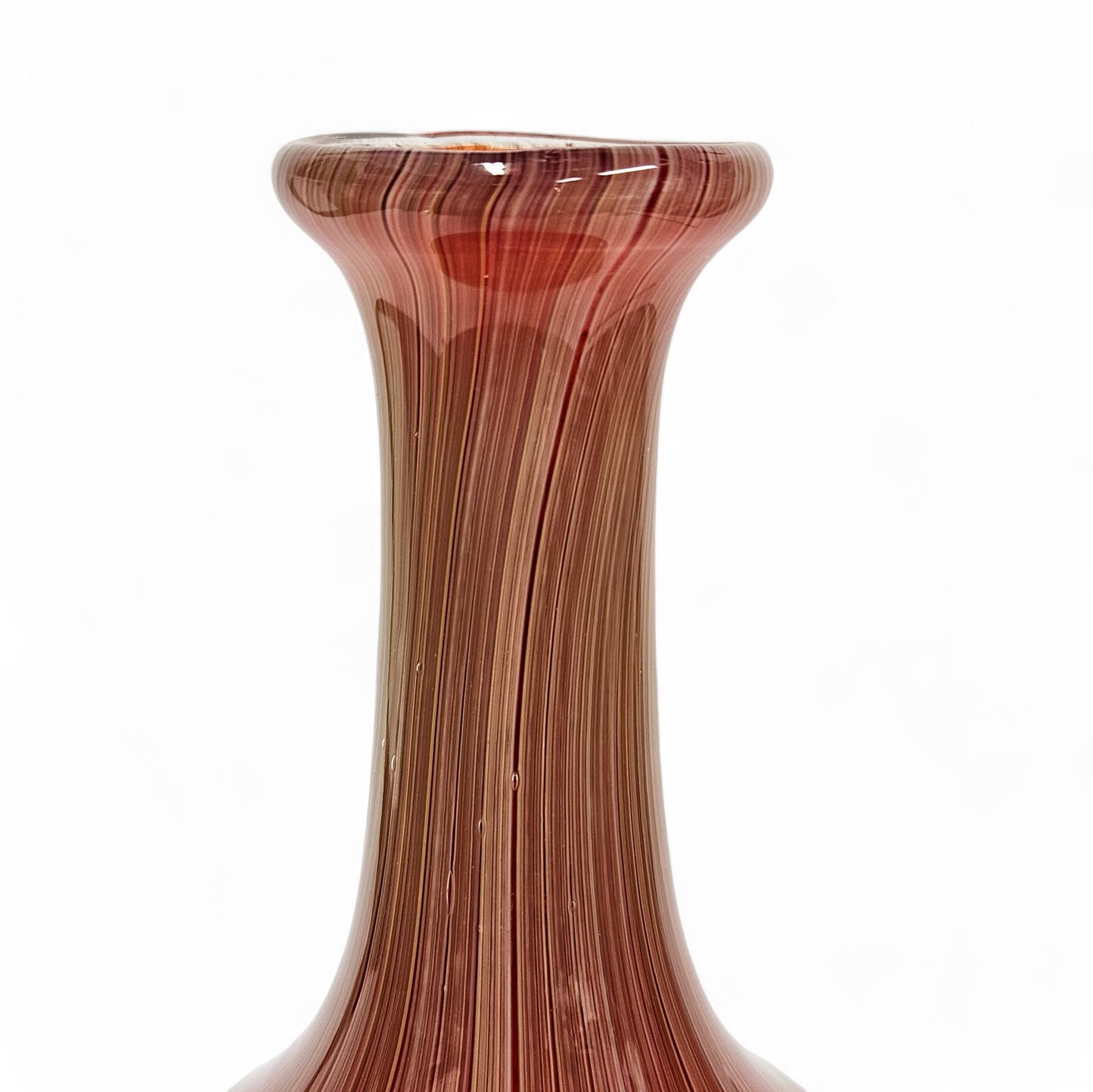 Murano Filigrana Millefiori Art Glass Vase | Blown Glass Art Centerpiece 13 Inch