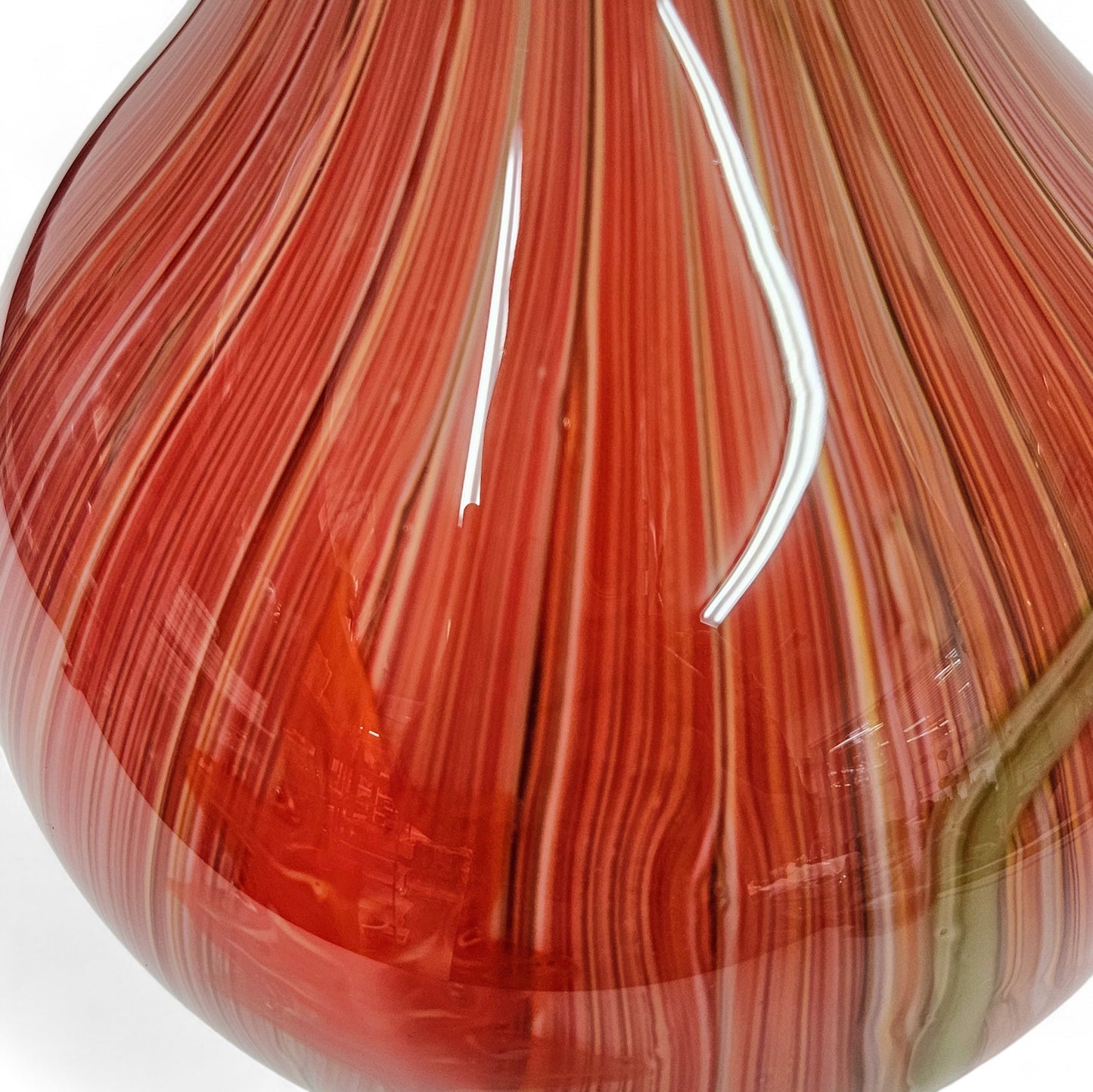 Murano Filigrana Millefiori Art Glass Vase | Blown Glass Art Centerpiece 13 Inch