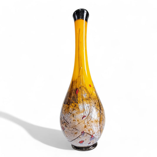 Eric Bladholm Mango Blown Studio Glass Floor Vase 25” Tall  Signed 2013  HUGE