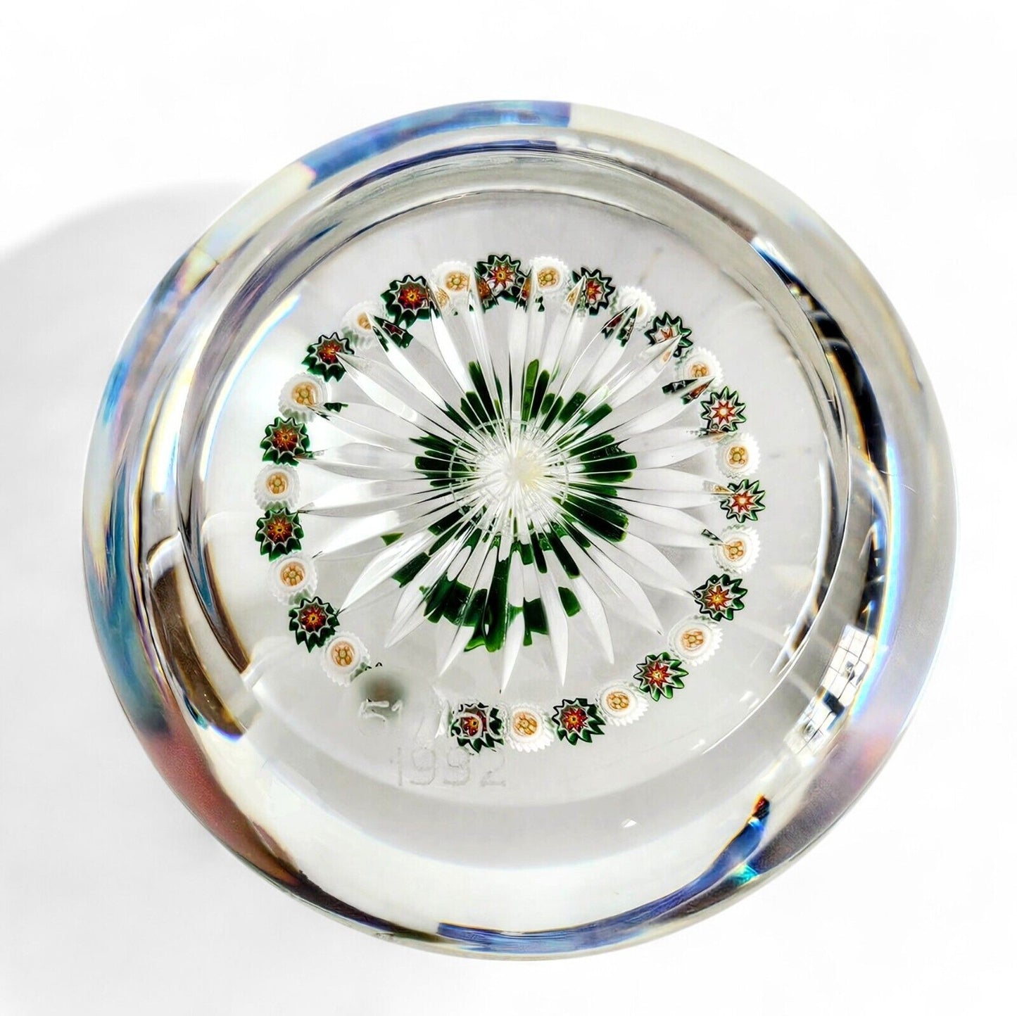 Baccarat Limited Edition Millefiori &  Clematis Glass PAPERWEIGHT 1992 | 51/150