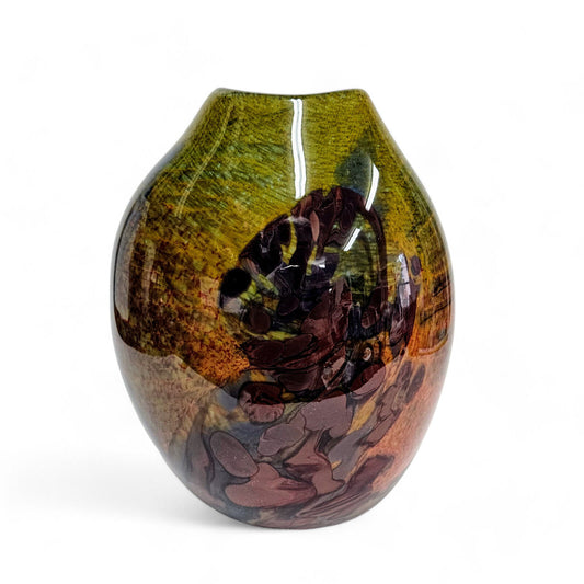 Jeff Walker Blown Glass Vase | Melting Pot Glassworks | Robin Smith UK