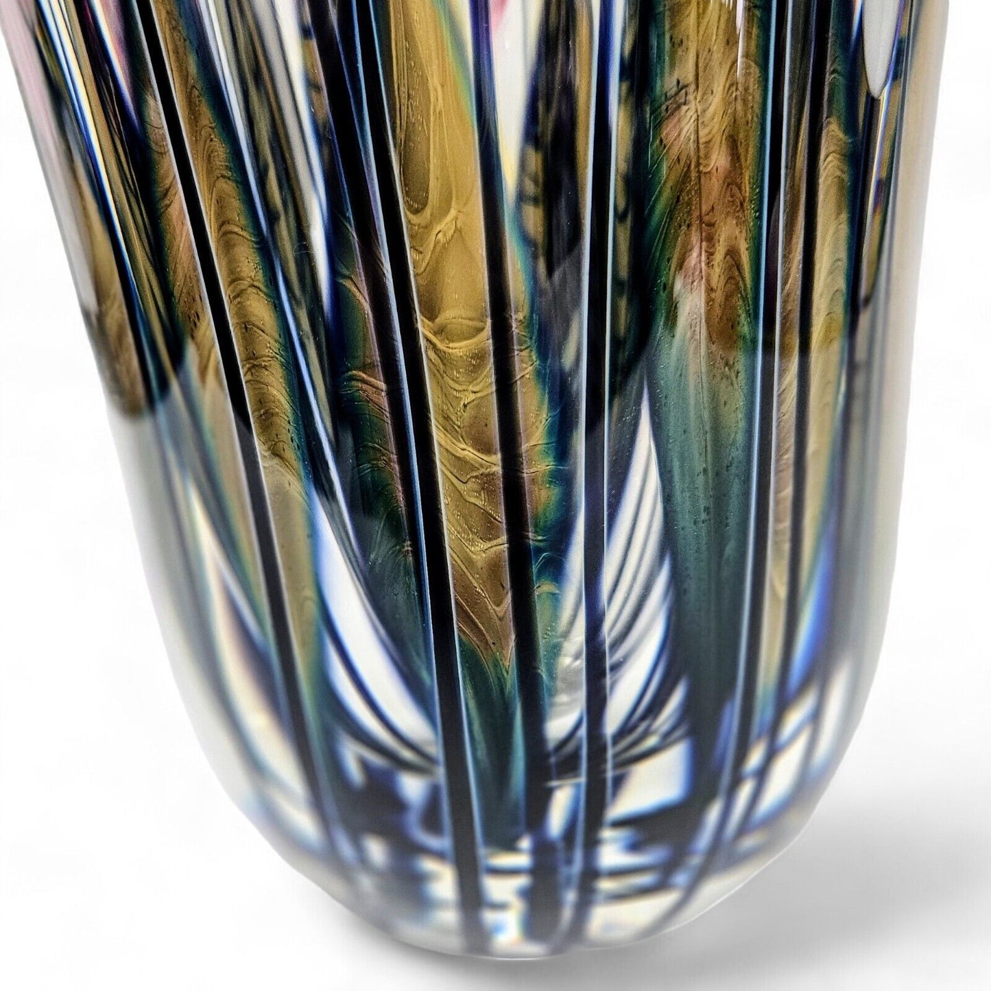 John Lotton Glass Art Vase 15.75 Inches Tall - 25.7 Pounds | Signed and Dated