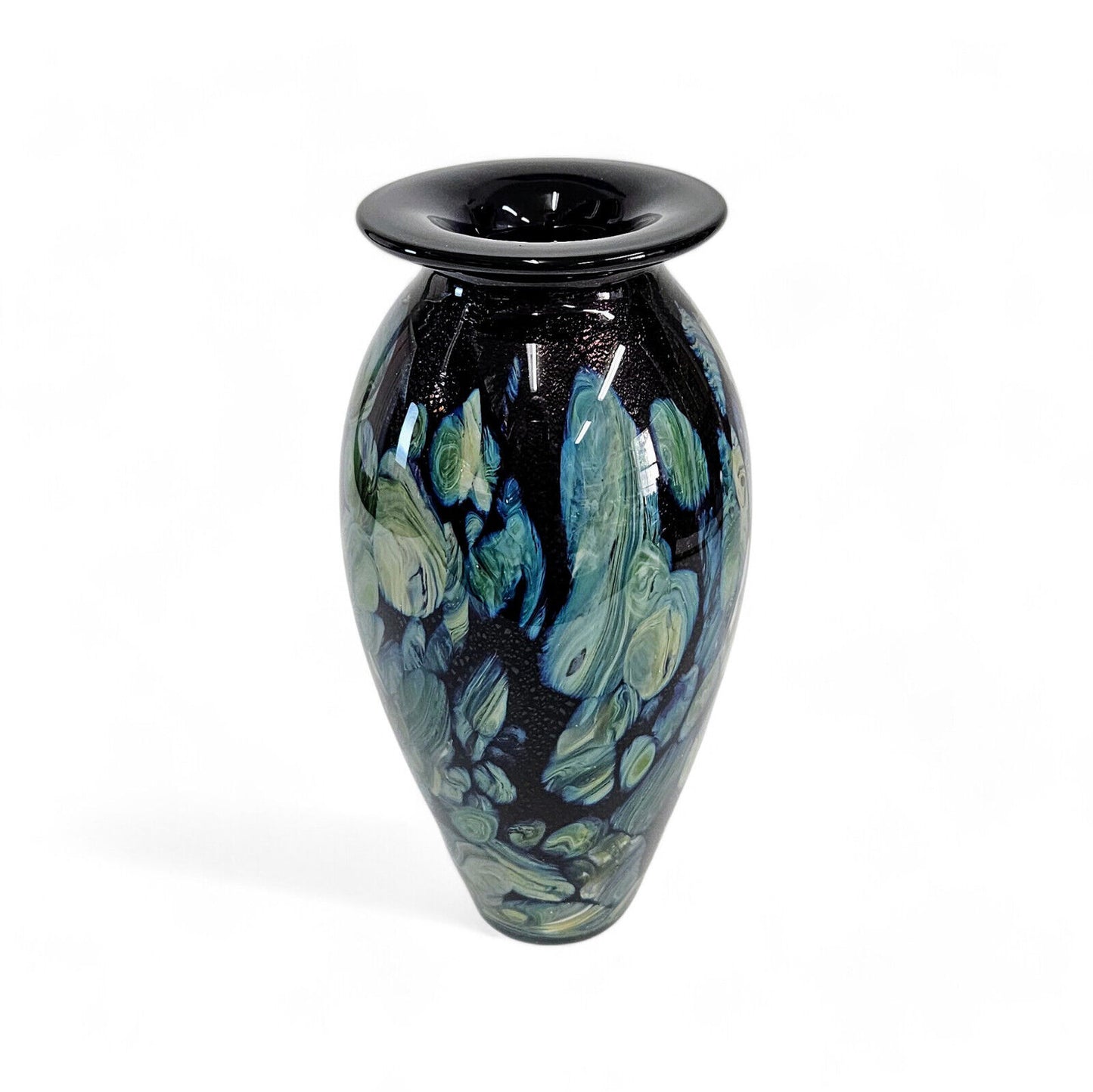 Robert Eickholt Blown Glass Art Vase | Signed and Dated 2004 | Dichroic Abstract