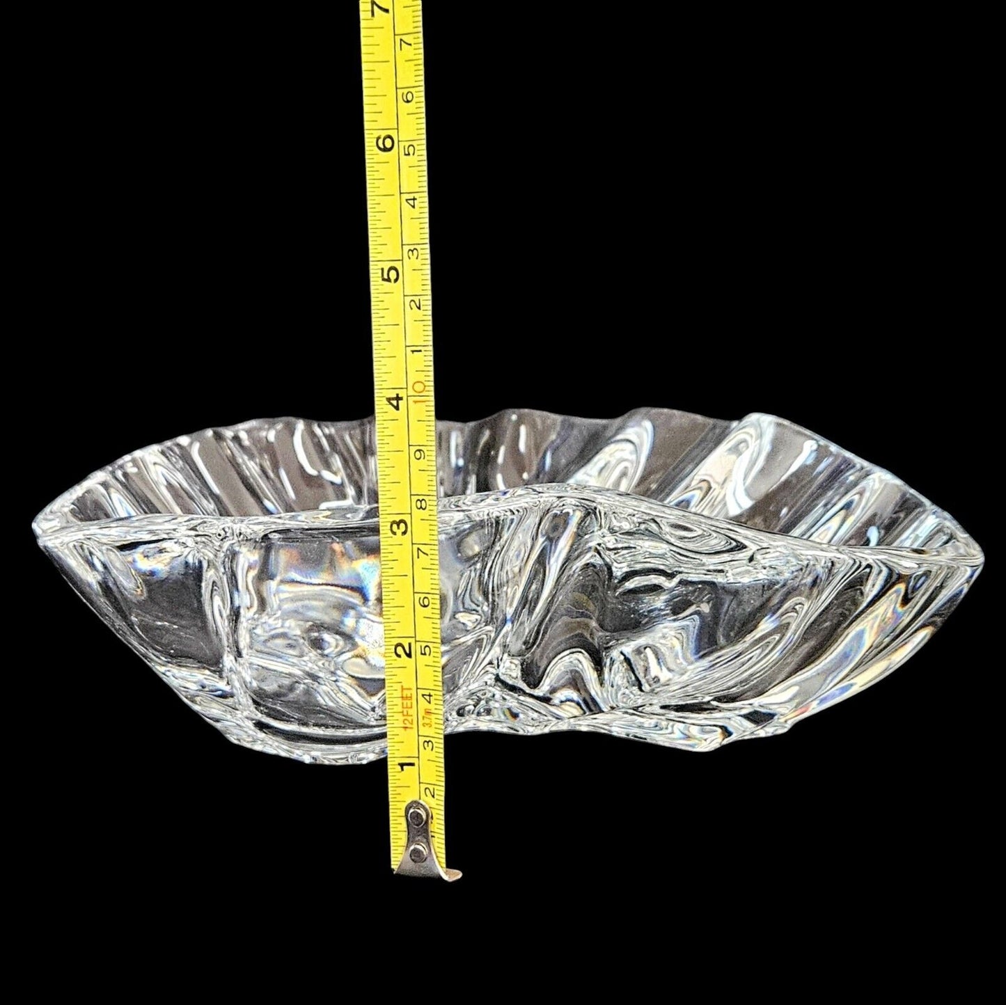 Baccarat Crystal 9.75" Huitres Oyster Shell Centerpiece Bowl