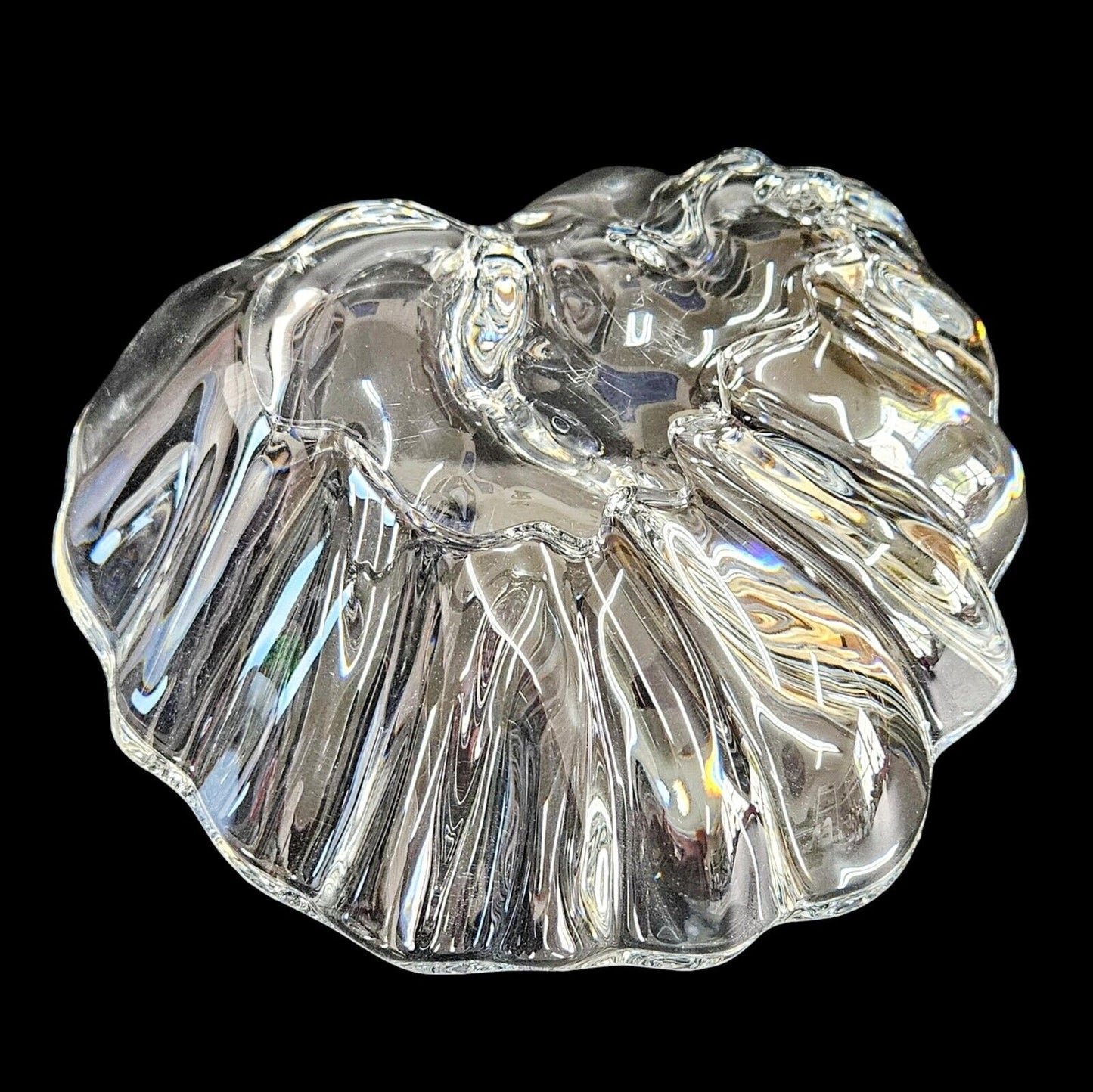 Baccarat Crystal 9.75" Huitres Oyster Shell Centerpiece Bowl