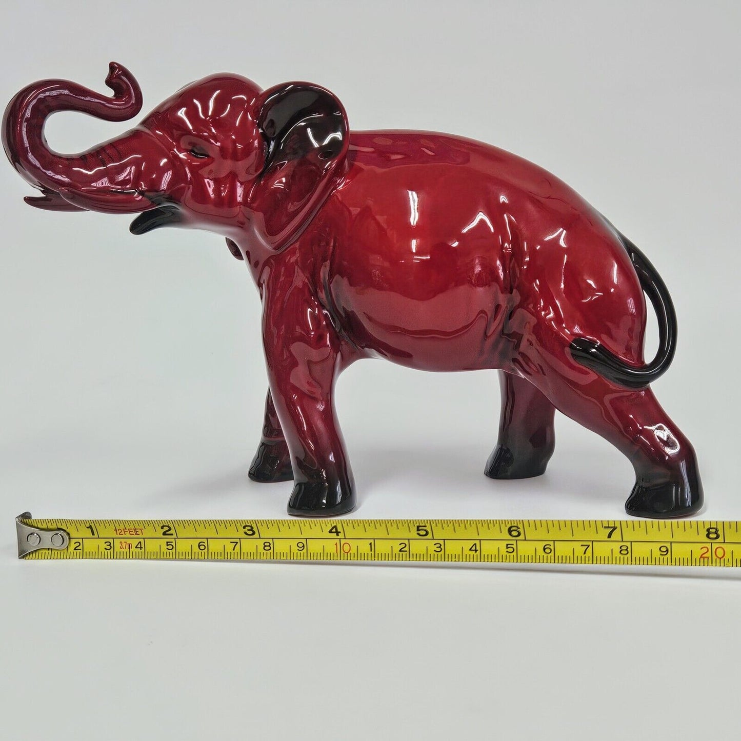 Royal Doulton large Flambe Elephant HN891A Trunk in Salute