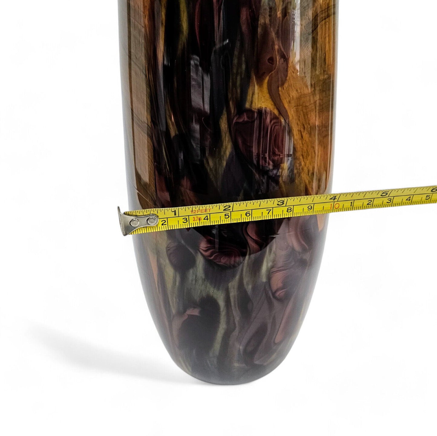 Jeff Walker Blown Glass Art Tall Vase | Melting Pot Glassworks | Robin Smith UK