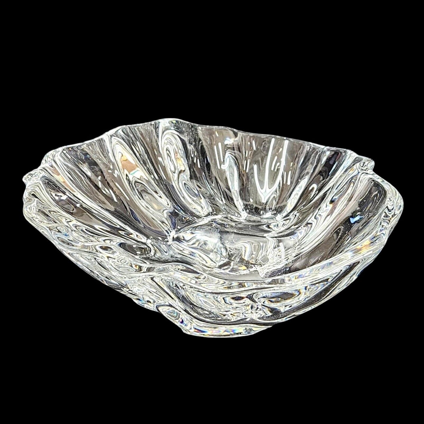 Baccarat Crystal 9.75" Huitres Oyster Shell Centerpiece Bowl