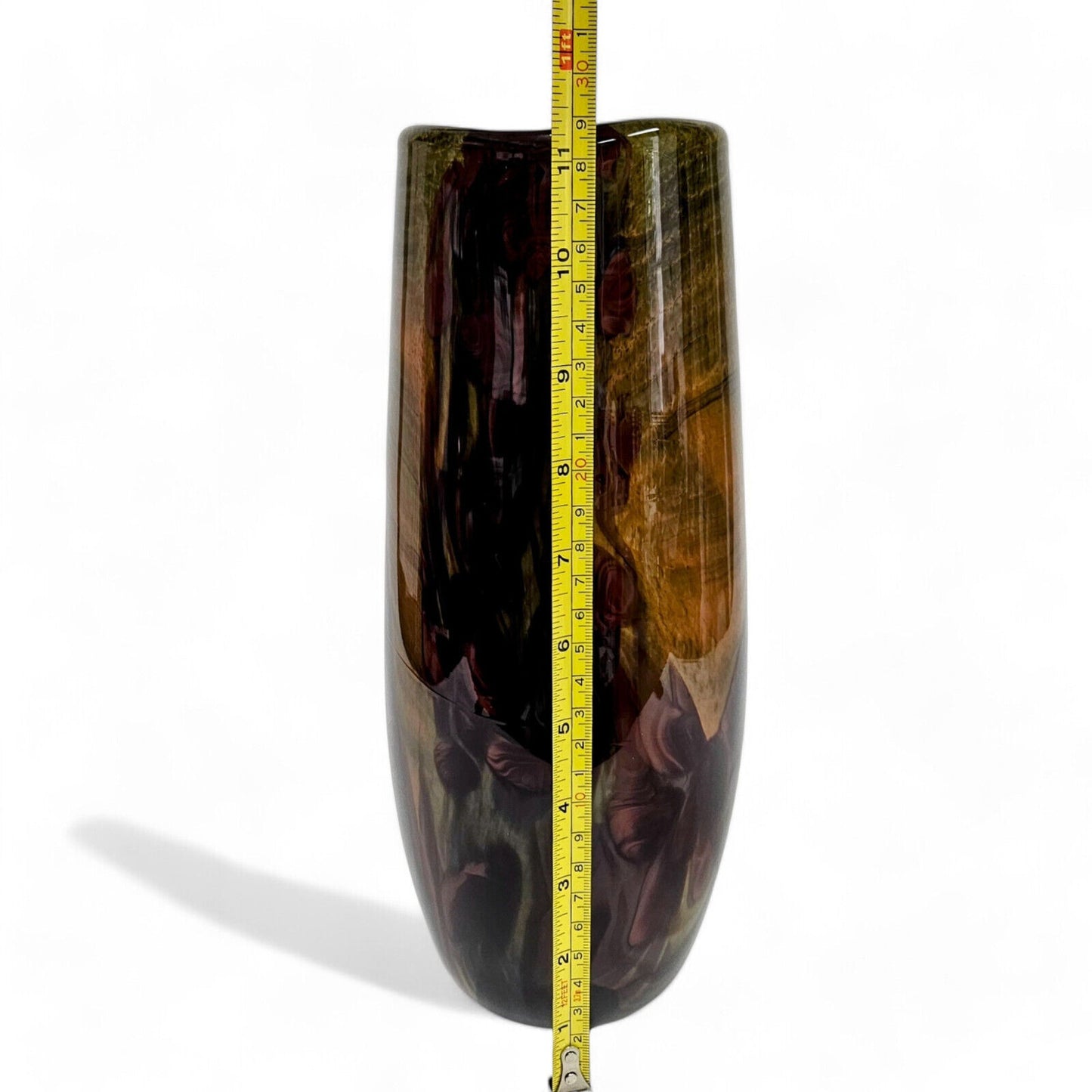 Jeff Walker Blown Glass Art Tall Vase | Melting Pot Glassworks | Robin Smith UK