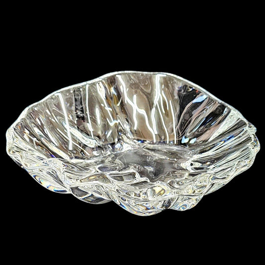 Baccarat Crystal 9.75" Huitres Oyster Shell Centerpiece Bowl