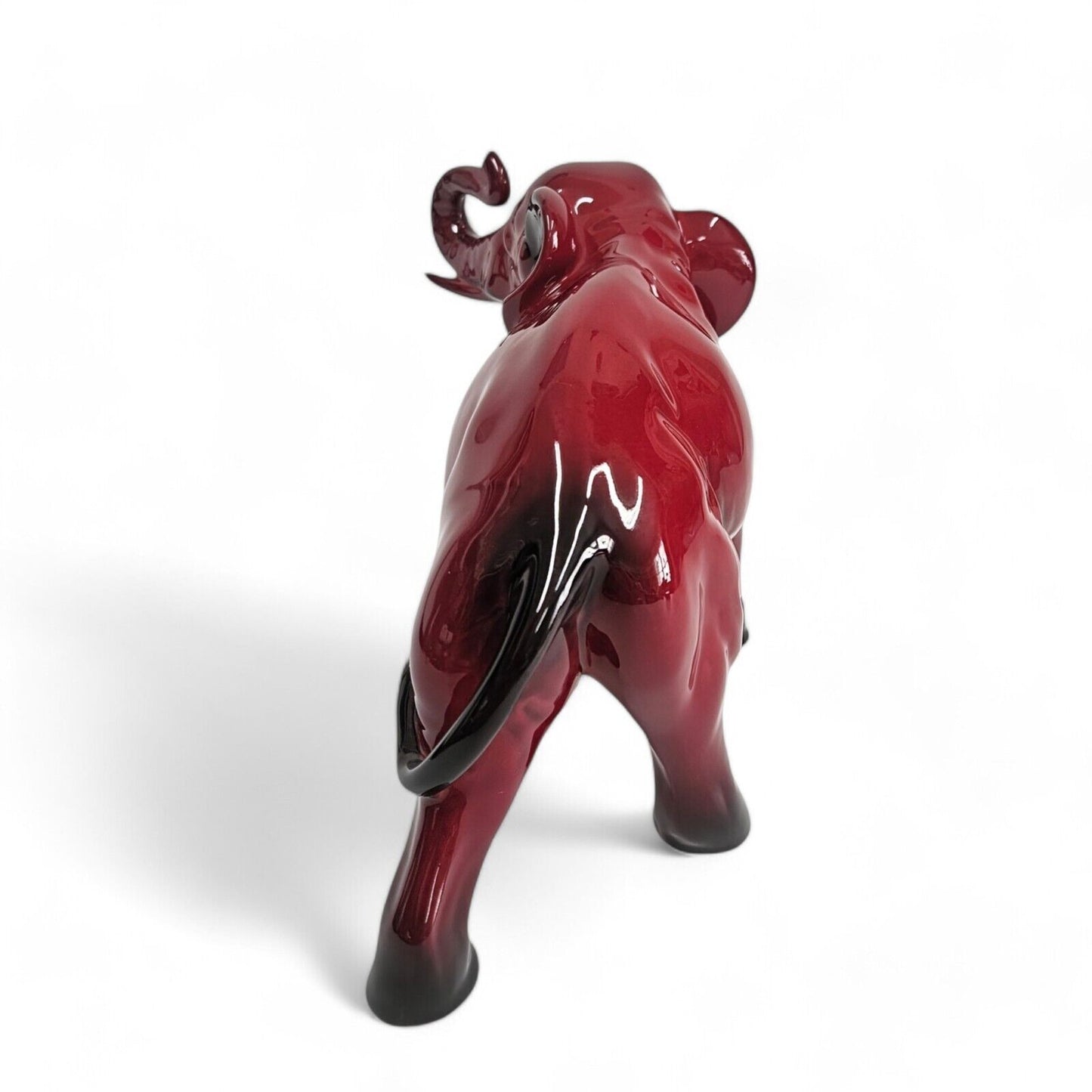 Royal Doulton large Flambe Elephant HN891A Trunk in Salute