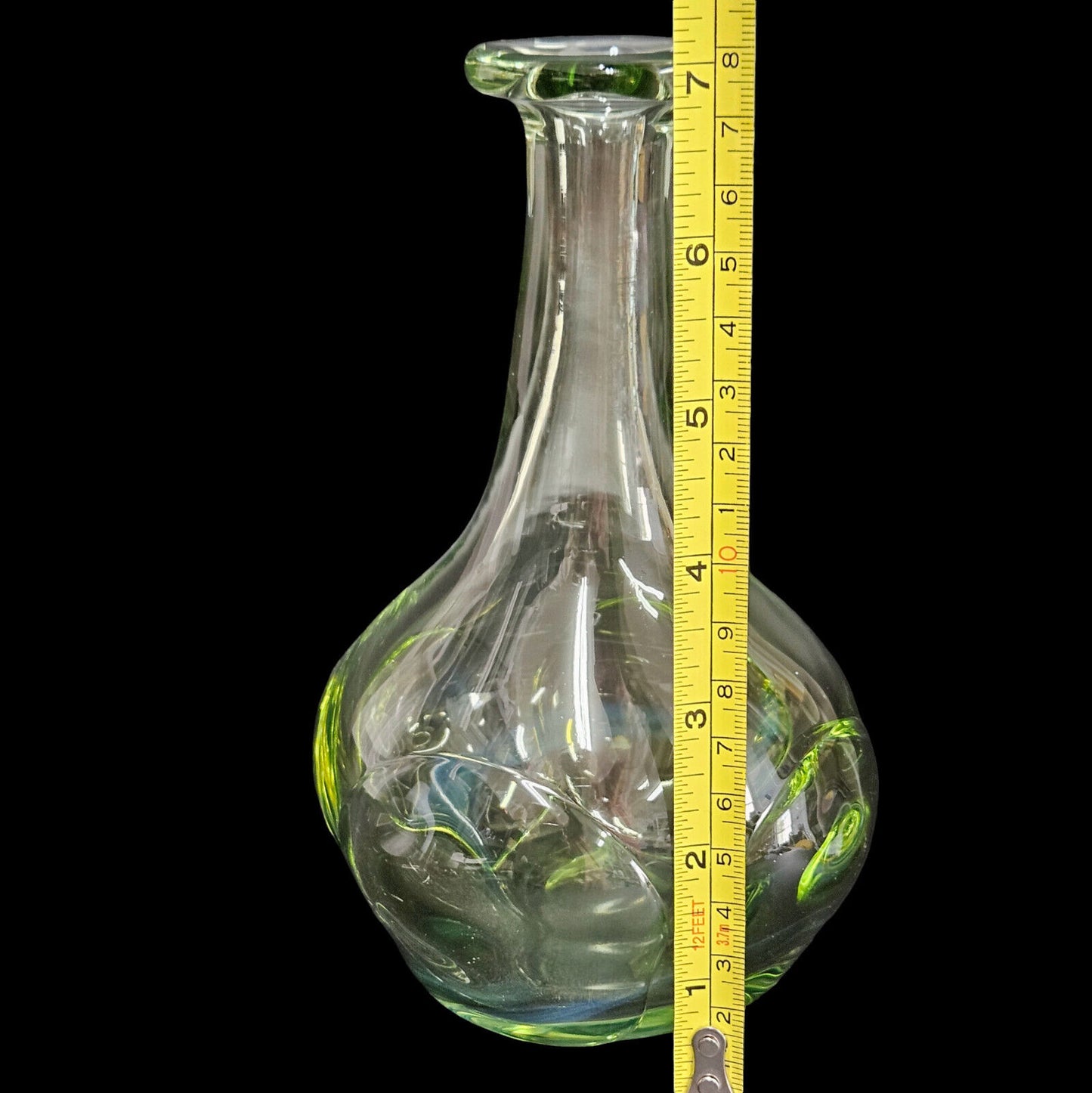 Dominick Labino Blown Glass Art Vase | Signed - Dated 1969 | Rare Vintage Vase