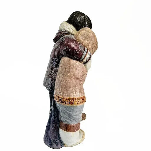 Lladro Couple From The Artic Eskimo Inuit - Gres Finish - 2038