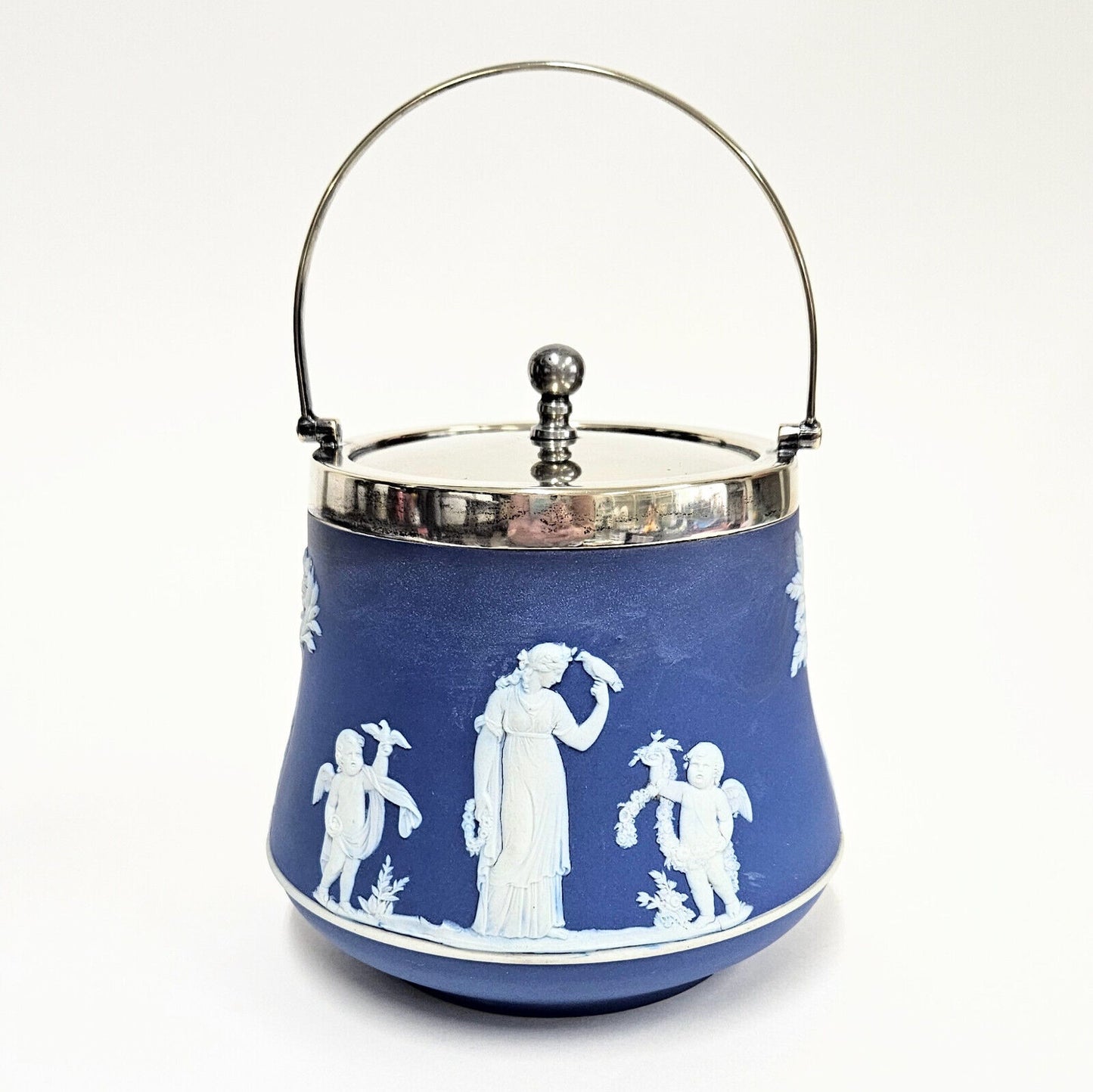 Wedgwood Jasperware Biscuit Jar - Antique -  Stamped