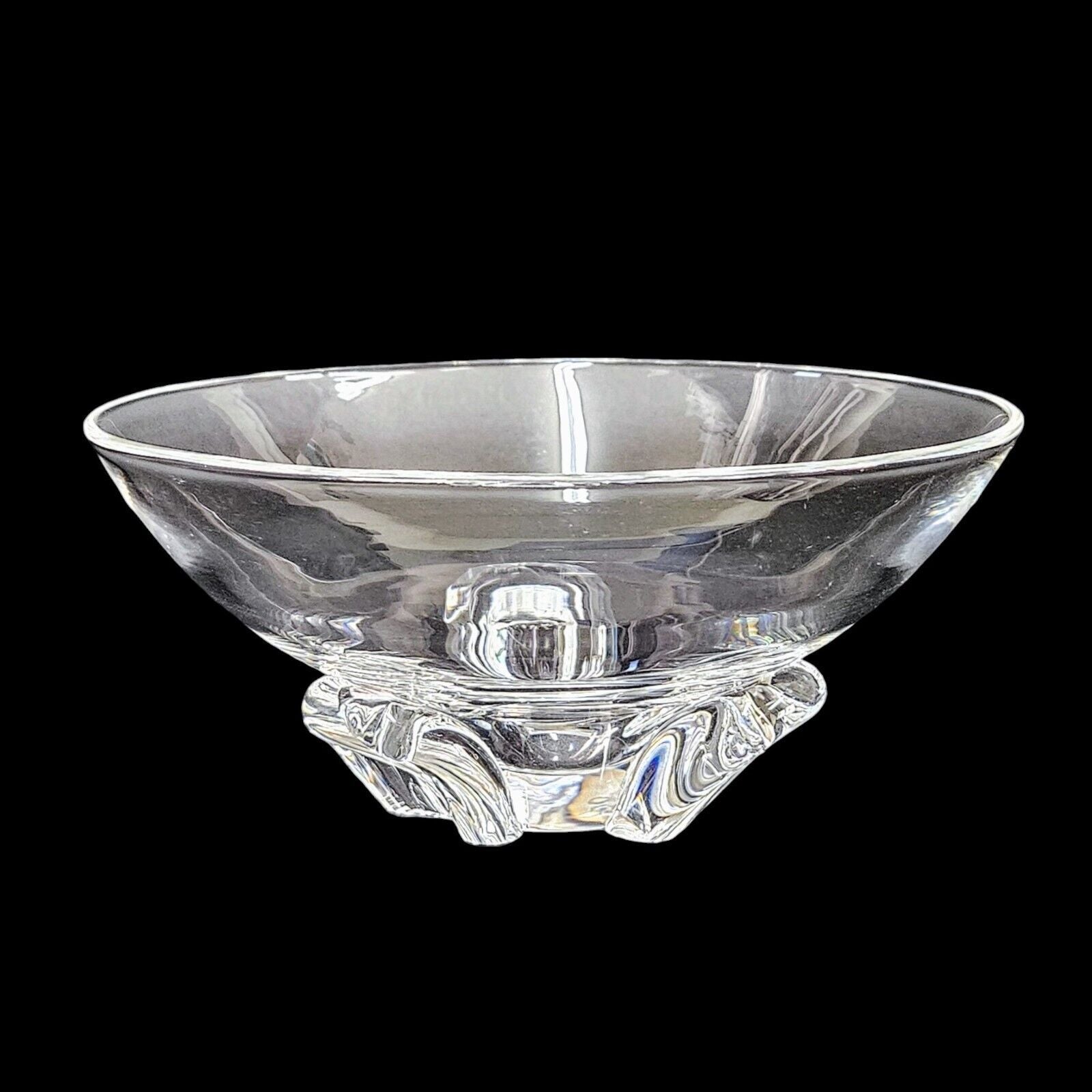 Steuben Trillium Footed Crystal Bowl 8059 | Signed