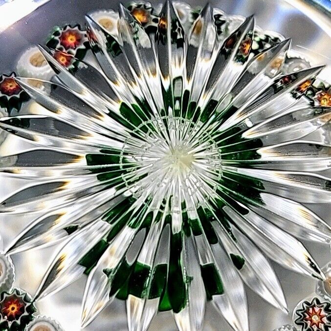 Baccarat Limited Edition Millefiori &  Clematis Glass PAPERWEIGHT 1992 | 51/150