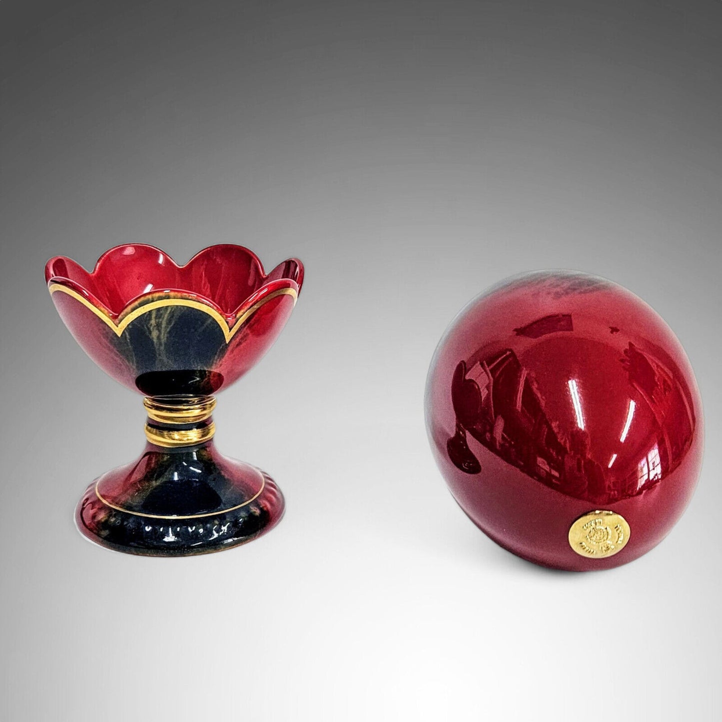 Royal Doulton Flambe Egg in Stand | Limited Edition | Collectors Gifts