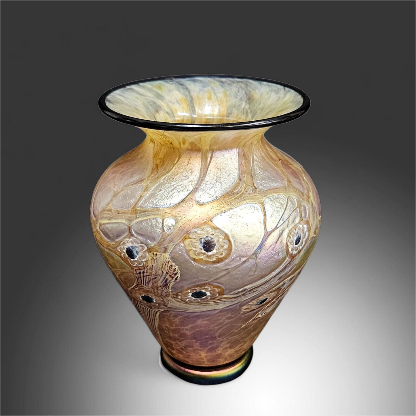 Lundberg Cypriote Glass Art Vase | Signed and Dated 2011 | 5.75 Inches Tall