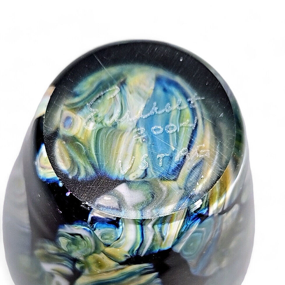 Robert Eickholt Blown Glass Art Vase | Signed and Dated 2004 | Dichroic Abstract