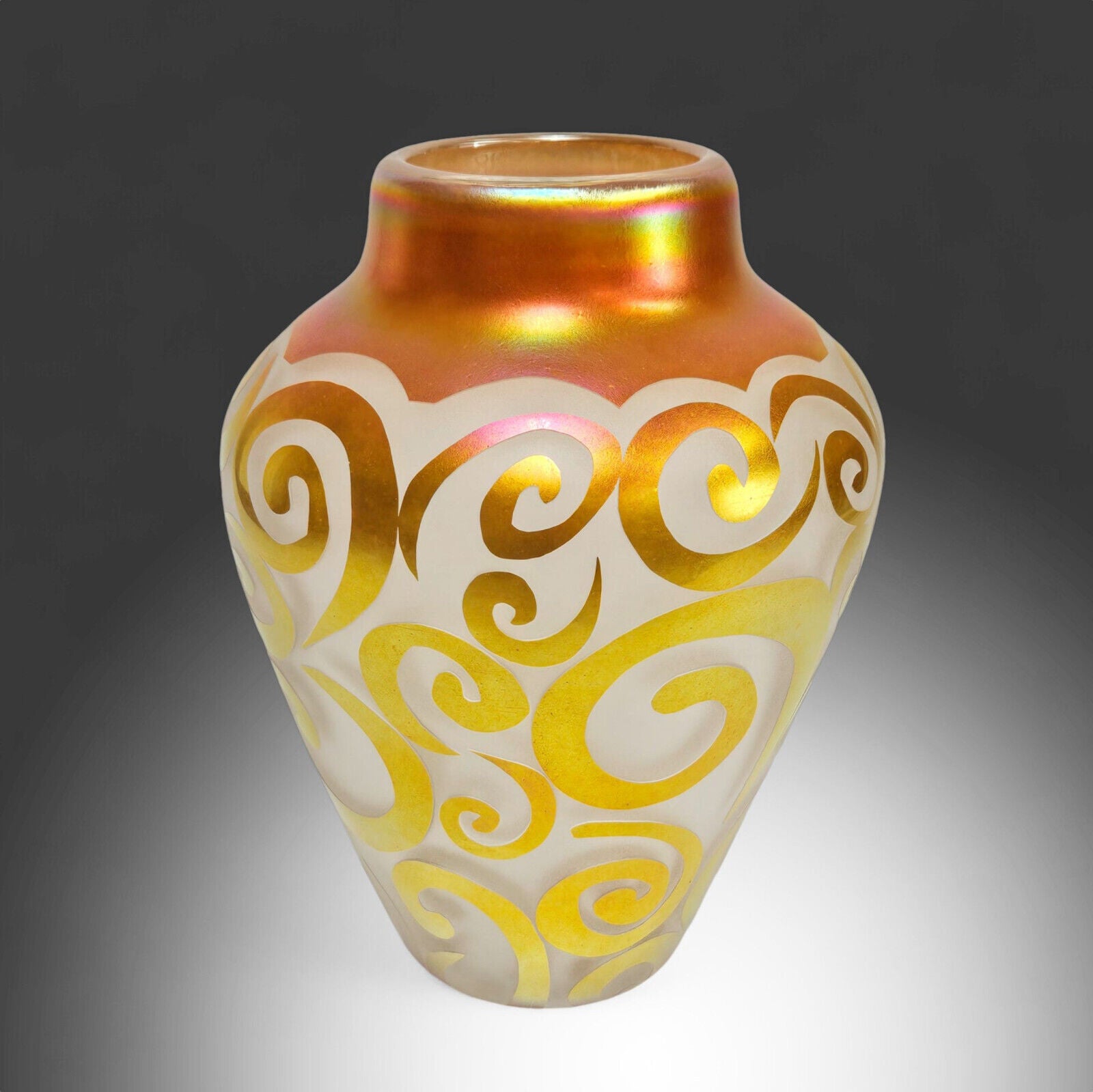 Correia Limited Edition Cameo Glass Vase | 77/500 | Blown Art Glass Vase