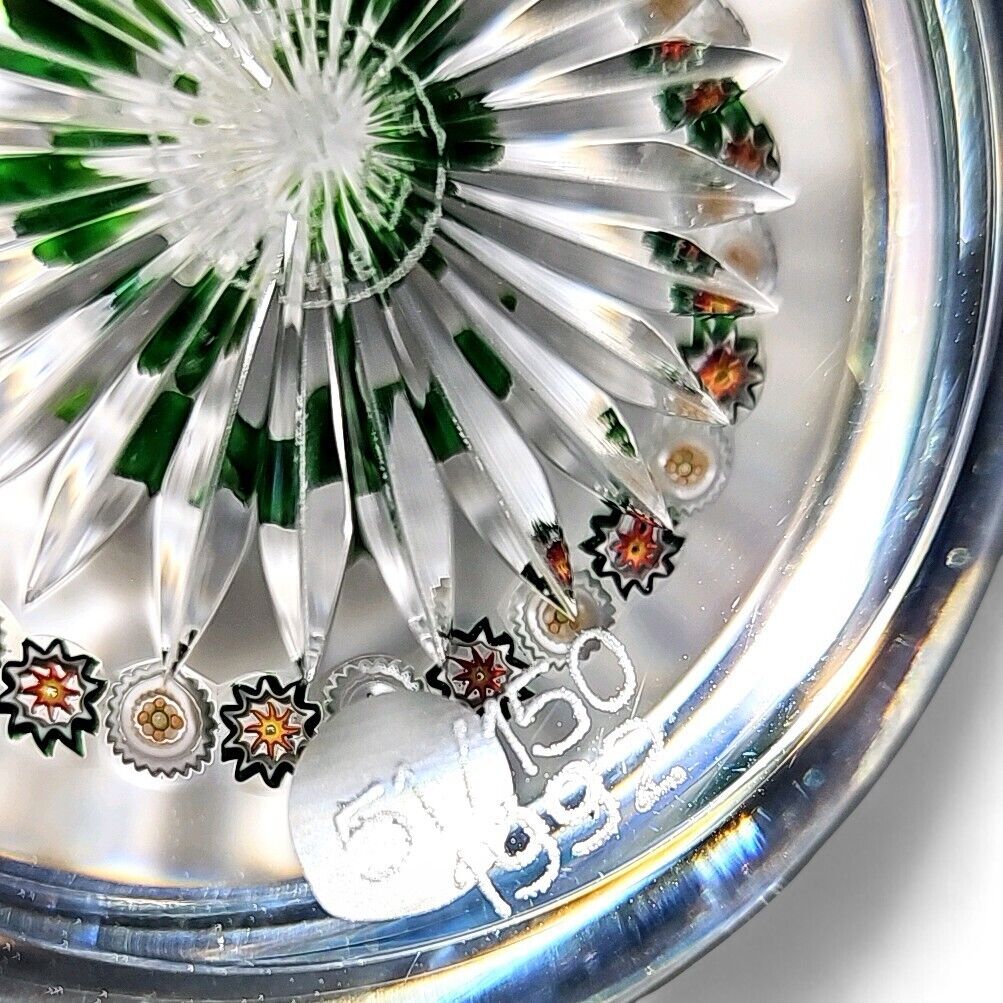 Baccarat Limited Edition Millefiori &  Clematis Glass PAPERWEIGHT 1992 | 51/150