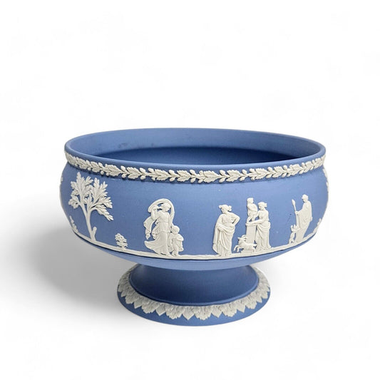 Wedgwood Jasperware England Blue Footed Bowl