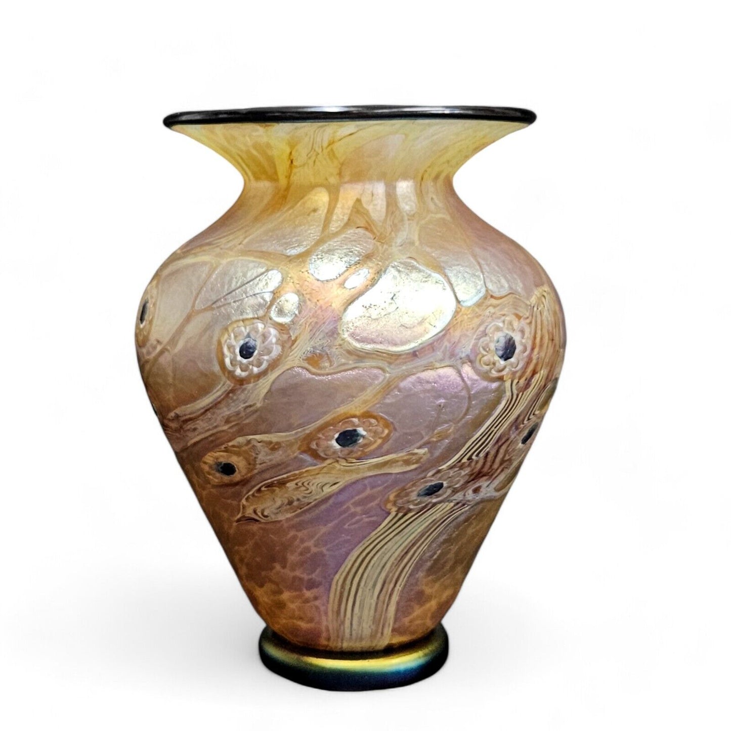 Lundberg Cypriote Glass Art Vase | Signed and Dated 2011 | 5.75 Inches Tall