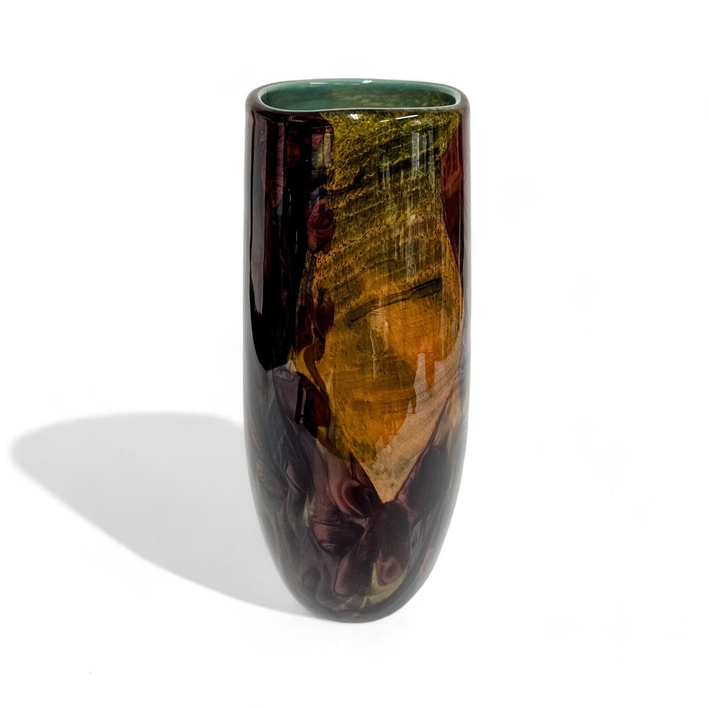 Jeff Walker Blown Glass Art Tall Vase | Melting Pot Glassworks | Robin Smith UK