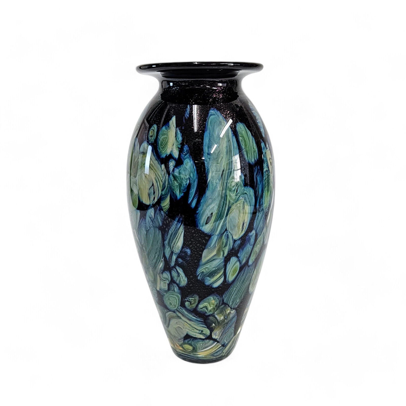 Robert Eickholt Blown Glass Art Vase | Signed and Dated 2004 | Dichroic Abstract