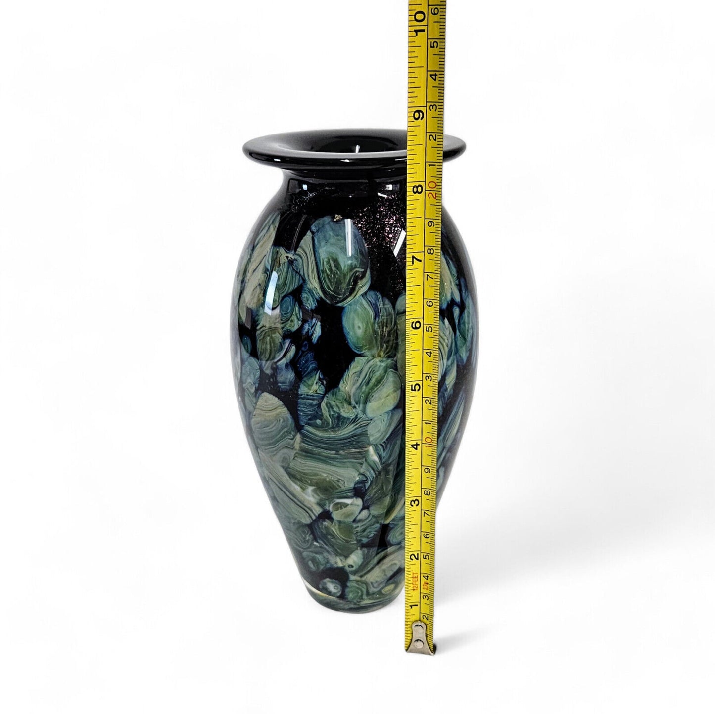 Robert Eickholt Blown Glass Art Vase | Signed and Dated 2004 | Dichroic Abstract