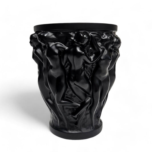 Lalique Bacchantes Black Crystal Vase | Wedding and Anniversary Gift Ideas