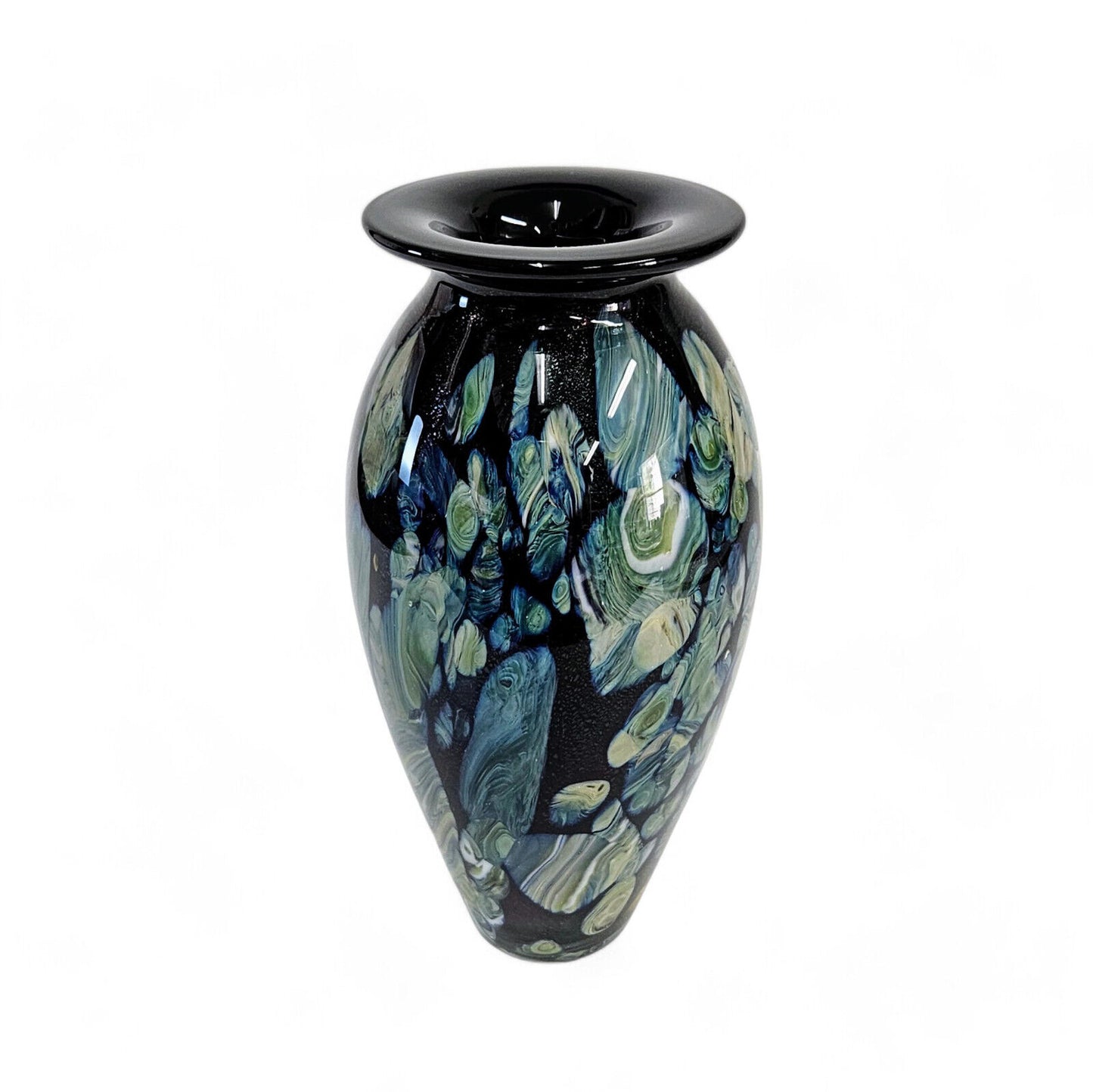 Robert Eickholt Blown Glass Art Vase | Signed and Dated 2004 | Dichroic Abstract