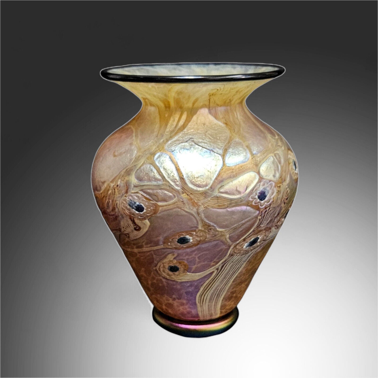 Lundberg Cypriote Glass Art Vase | Signed and Dated 2011 | 5.75 Inches Tall