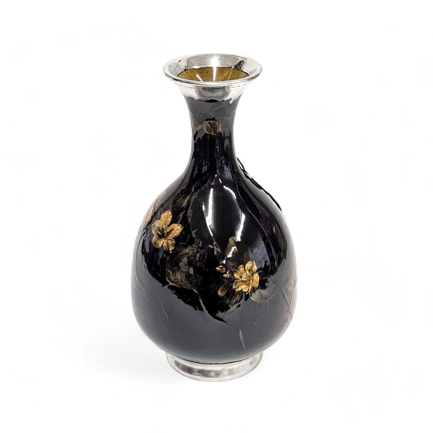 Rookwood Pottery & Gorham Fine Silver Overlay Monogram Vase Late 18th Century