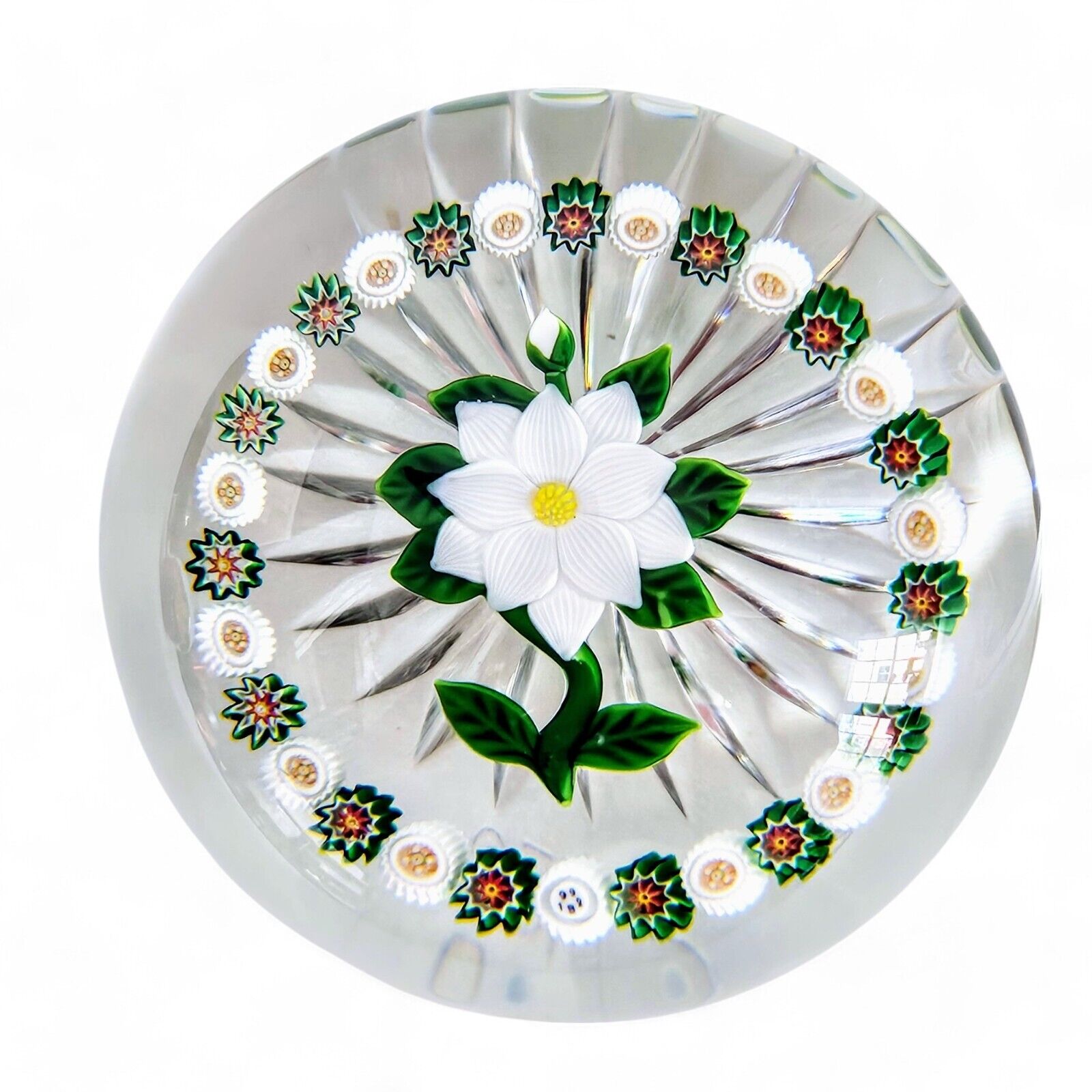 Baccarat Limited Edition Millefiori &  Clematis Glass PAPERWEIGHT 1992 | 51/150