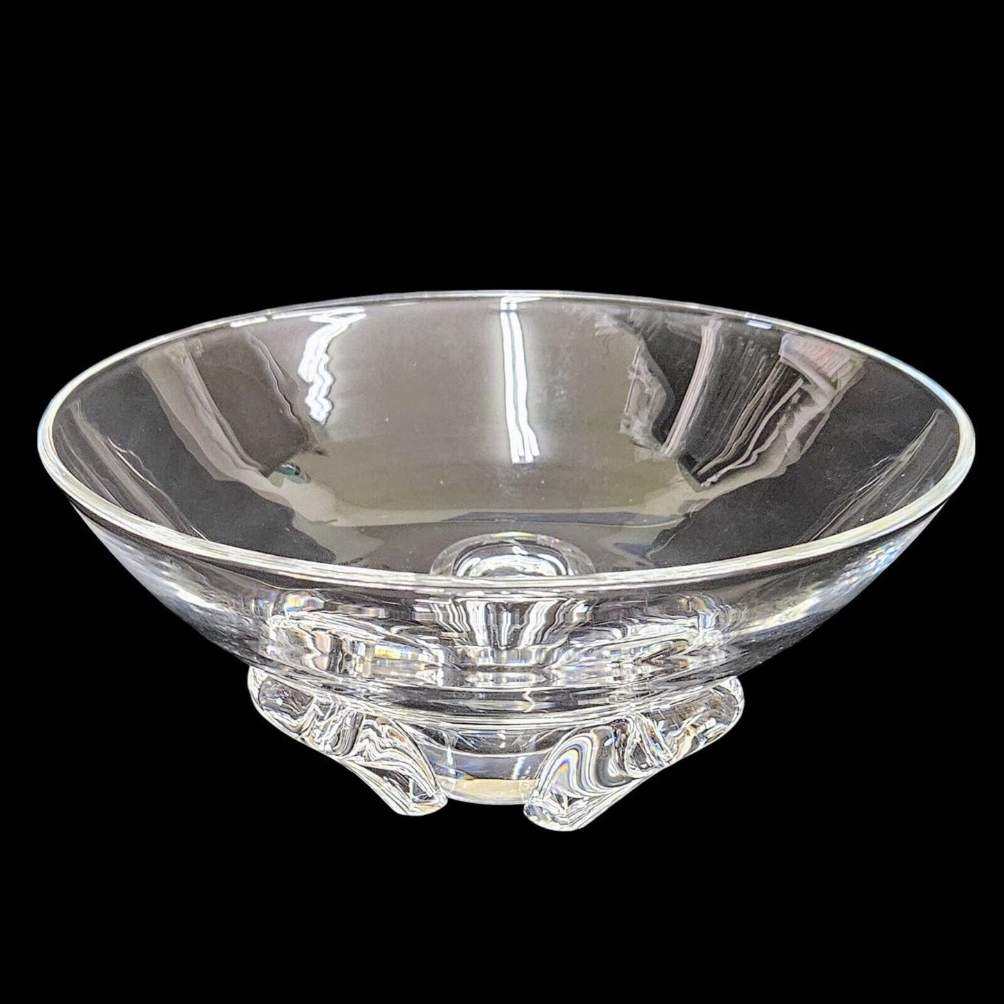 Steuben Trillium Footed Crystal Bowl 8059 | Signed